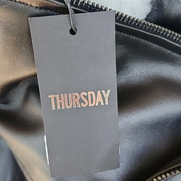 NWT THURSDAY BOOT CO. LAMBSKIN FLIGHT JACKET - Picture 11 of 14